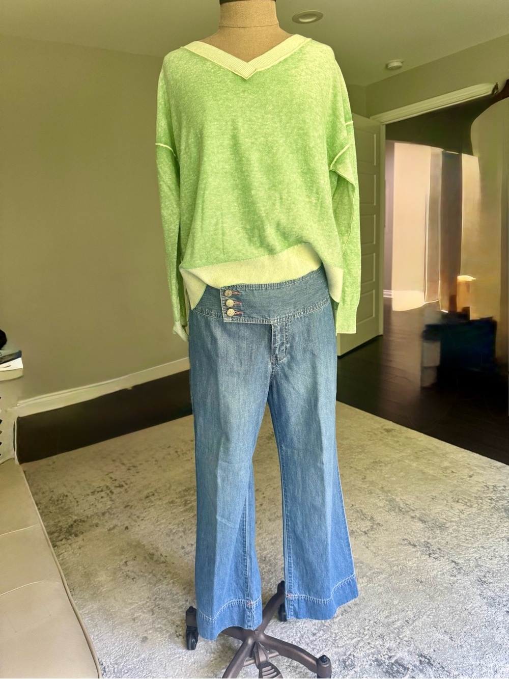 Sigrid Olsen So Blue Women's Light Blue Wide-Leg Jeans size 8
